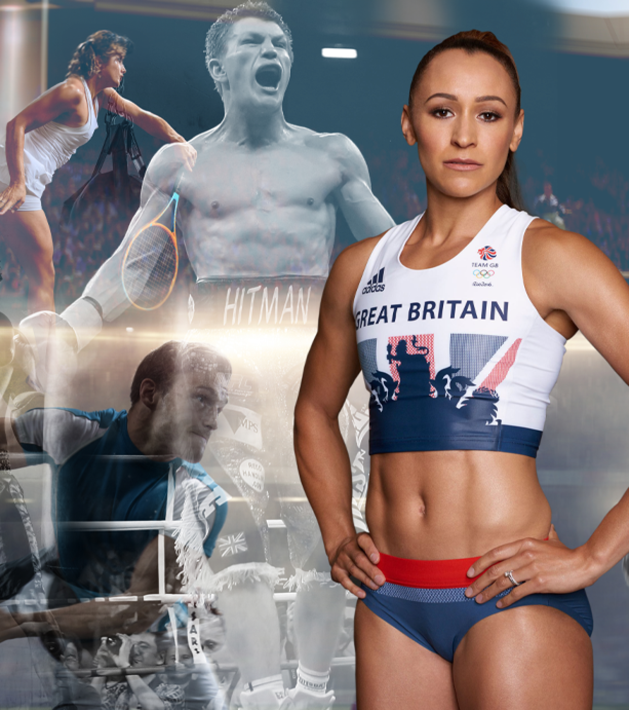 Sporting athletes montage.