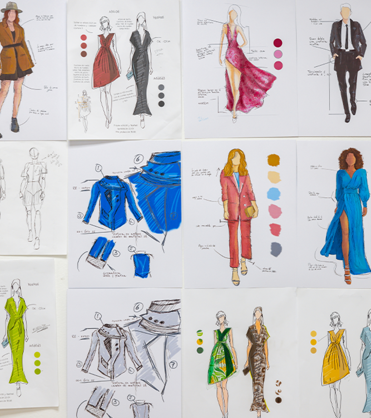 Old fashion clothing designs.