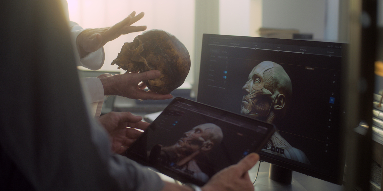 3D object scanning object and on screen.