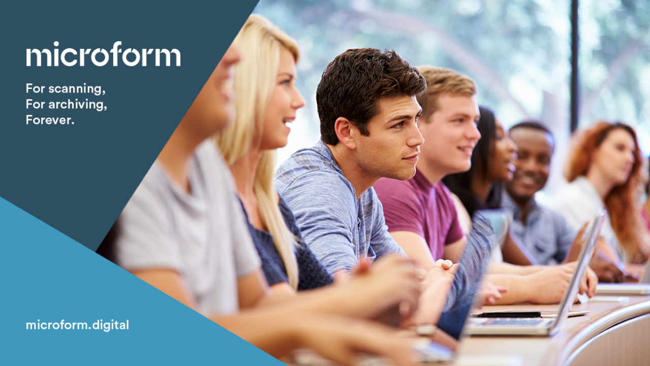 Microform Branding - Students at university in a lecture.